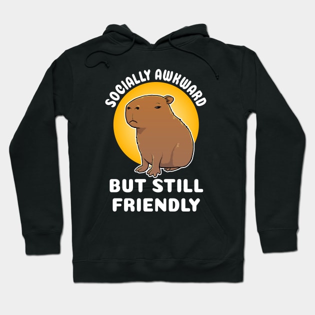 Socially Awkward but still friendly Capybara Cartoon Hoodie by capydays